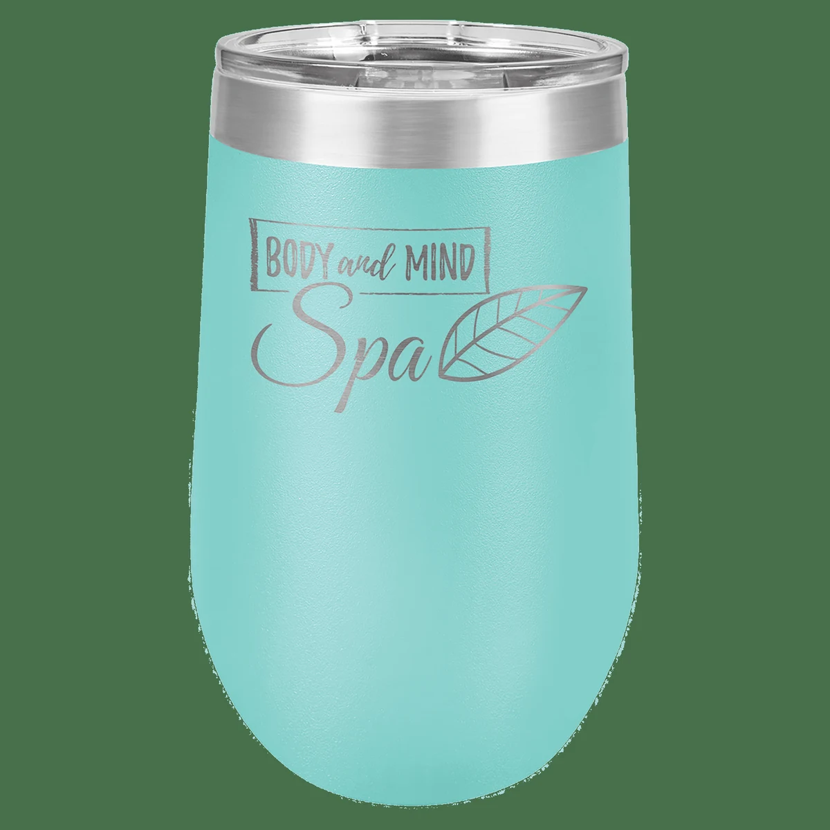 Polar Camel 16 oz. Teal Vacuum Insulated Stemless Tumbler with Lid 1