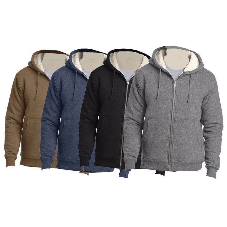 Men's Sherpa Hoodies - S-3X Assorted Colors