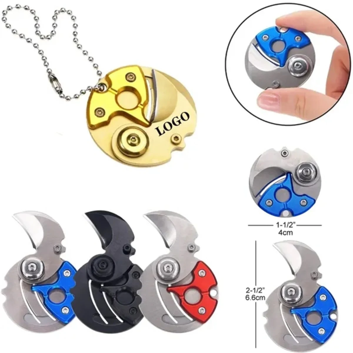 Creative coin folding knife
1