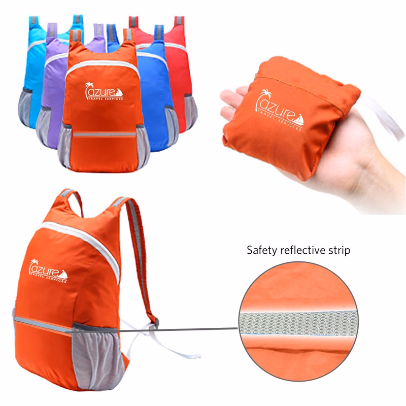 Ripstop Backpack with Reflective Strap and Built-in Carry Bag