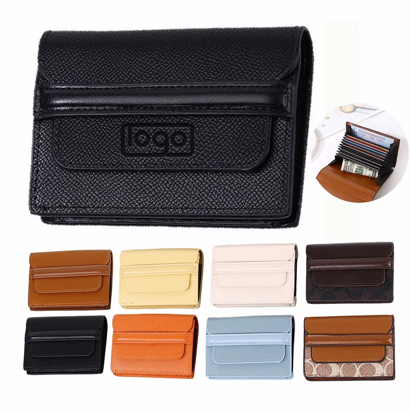 Compact PU Leather Card Holder