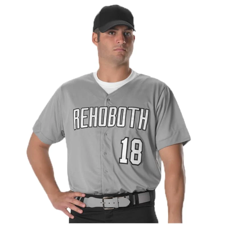 Alleson Athletic Men's Full Button Lightweight Baseball Jersey - 52MBFJ 1