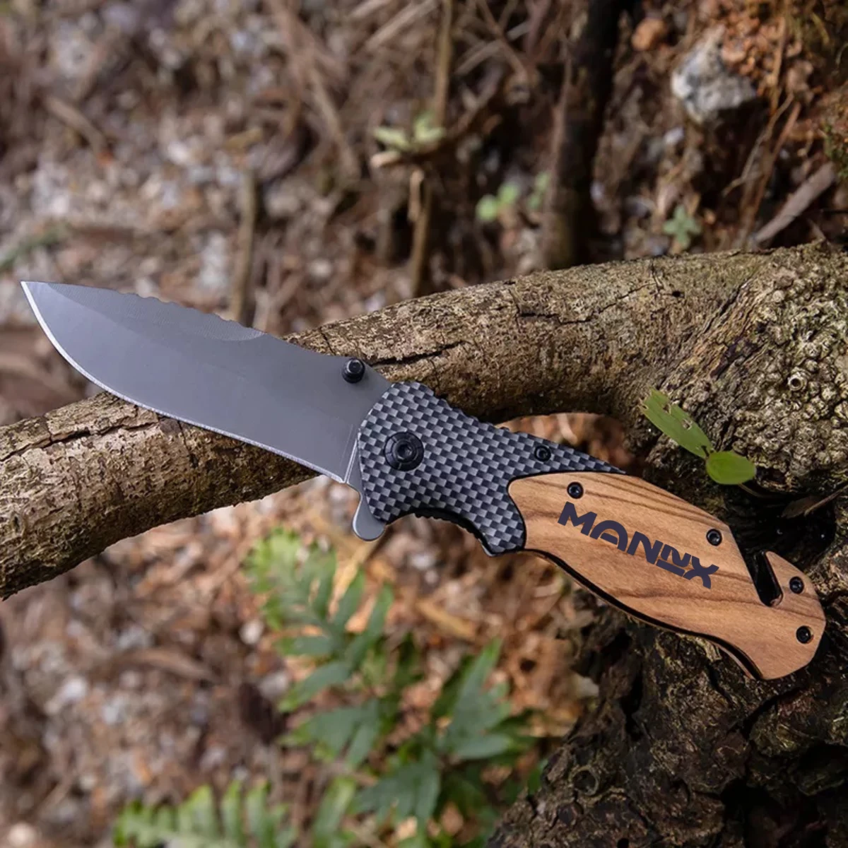 ApexBlade - Oliver Wood Folding Pocket Knife With Stainless Steel Blade Full Color Optional 1
