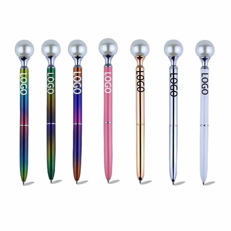 Metal Ballpoint Pen with Pearl