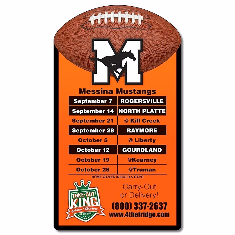 Magnet - Football Top Schedule Sponsor Magnet - 30 mil.