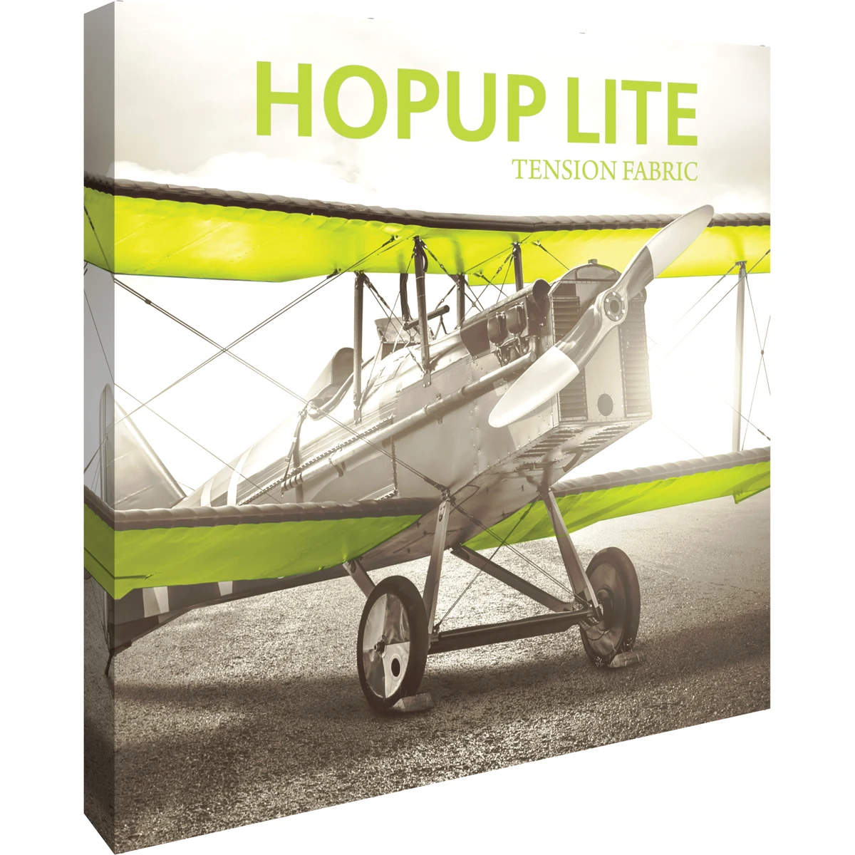 Hopup Lite 8ft Straight Full Height Tension Fabric Display & Fitted Graphic 1