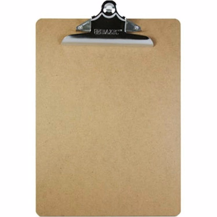 Clipboard - Hardboard Sturdy Spring Clip Standard Size