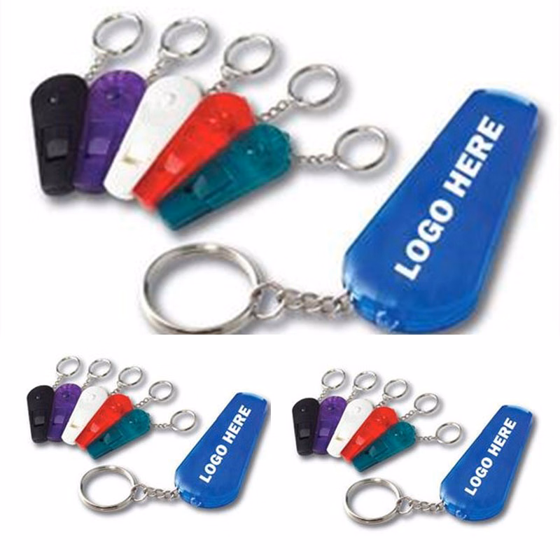 Whistle Keychain with LED Light