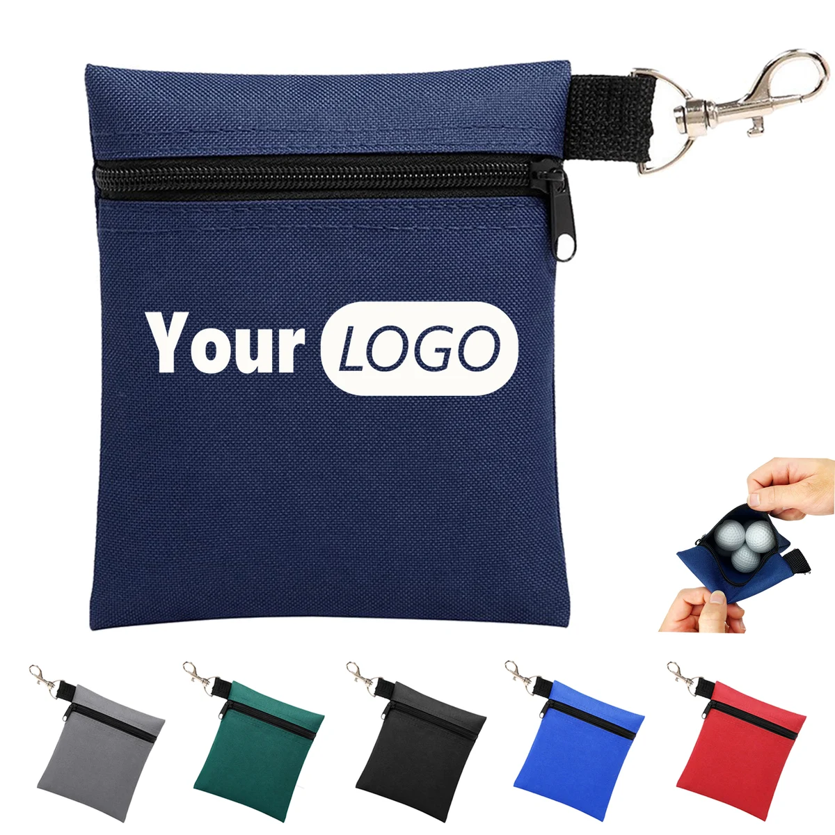 Nylon Golf Ball Pouch 1
