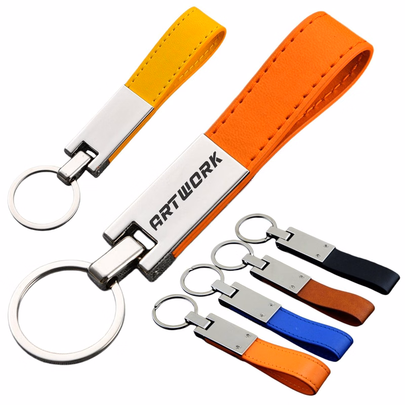 Car Leather Keychain with Ring