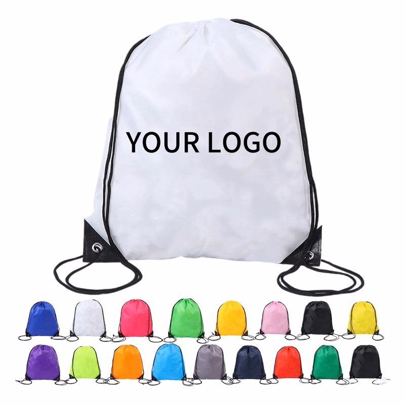 Sports Drawstring Backpack with Nylon Strings