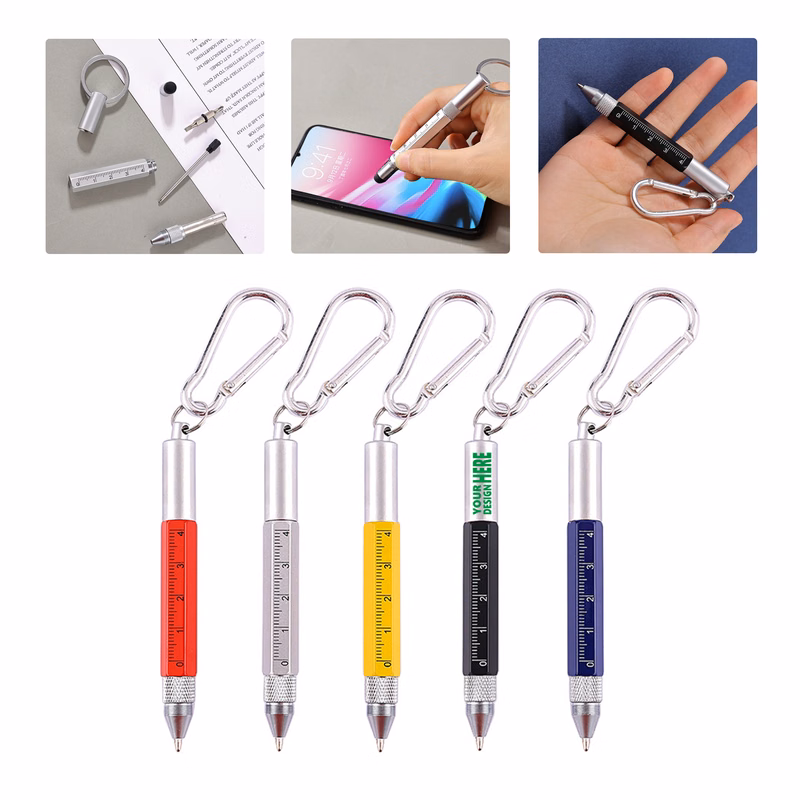 MOQ 50 Customizable Keychain Tool Pen with Ruler for Everyday Use