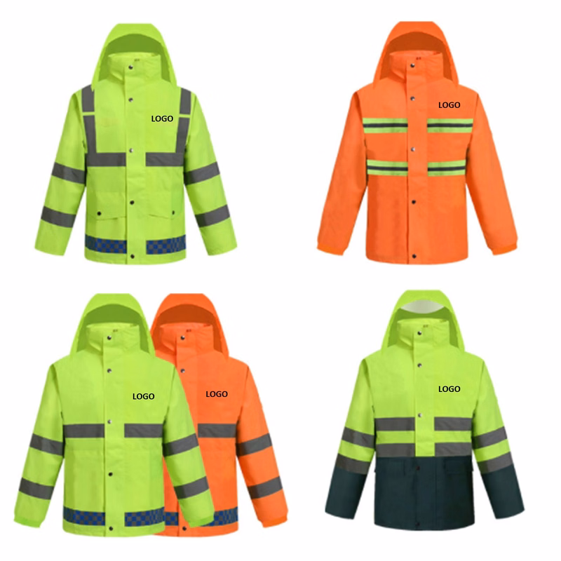 Reflective Safety Raincoat Set