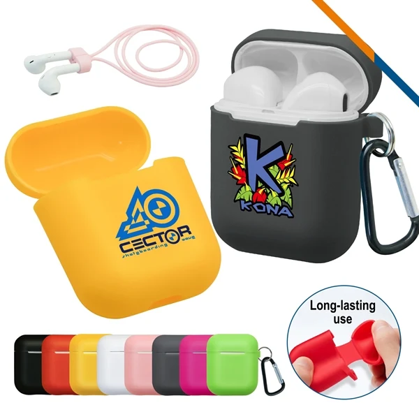 Custom Premium Silicone Fancy Pods Case 2.16 Inch with Carabiner — Tech Gift 1