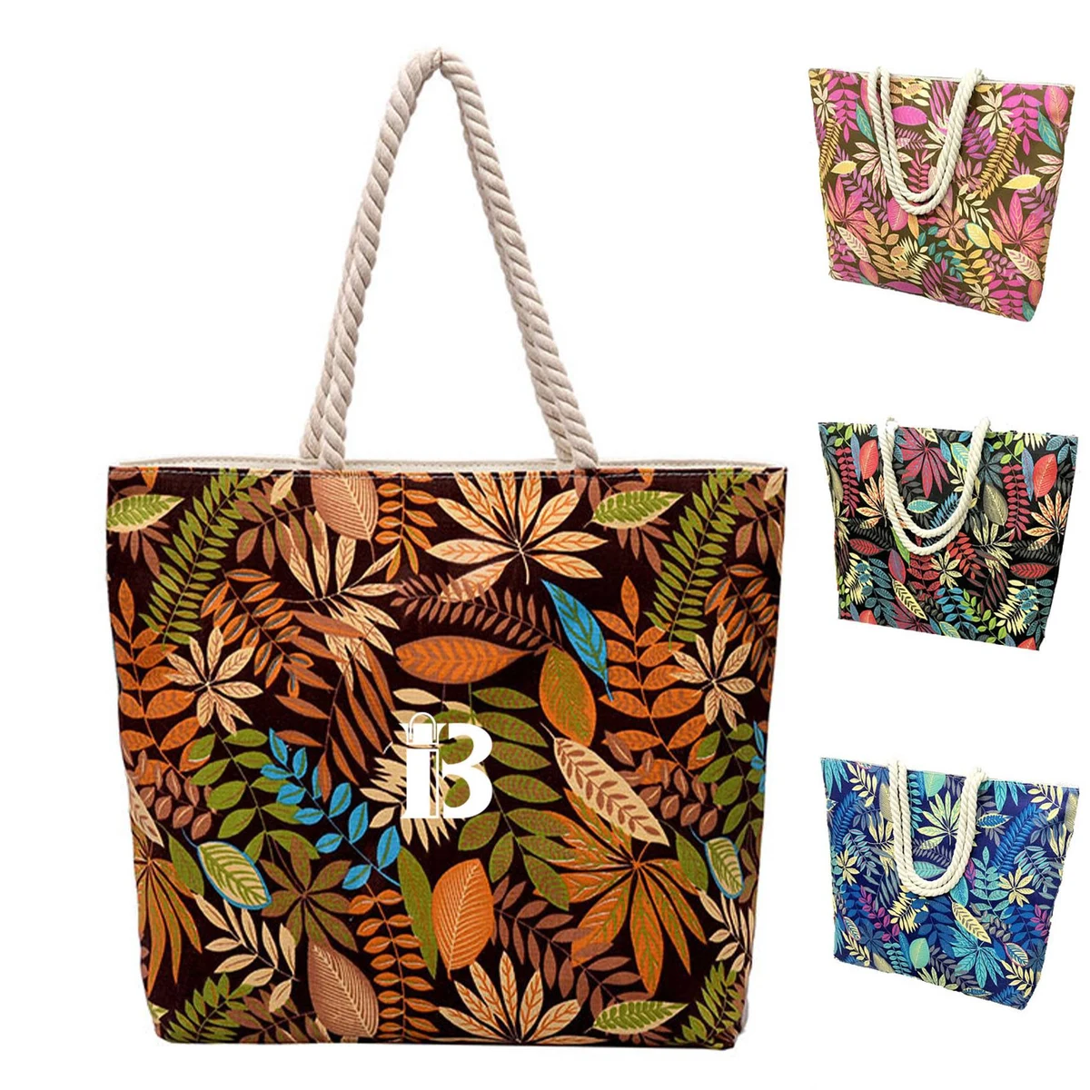 Large Capacity Beach Tote Bag, custom tote bag with logo imprint 1