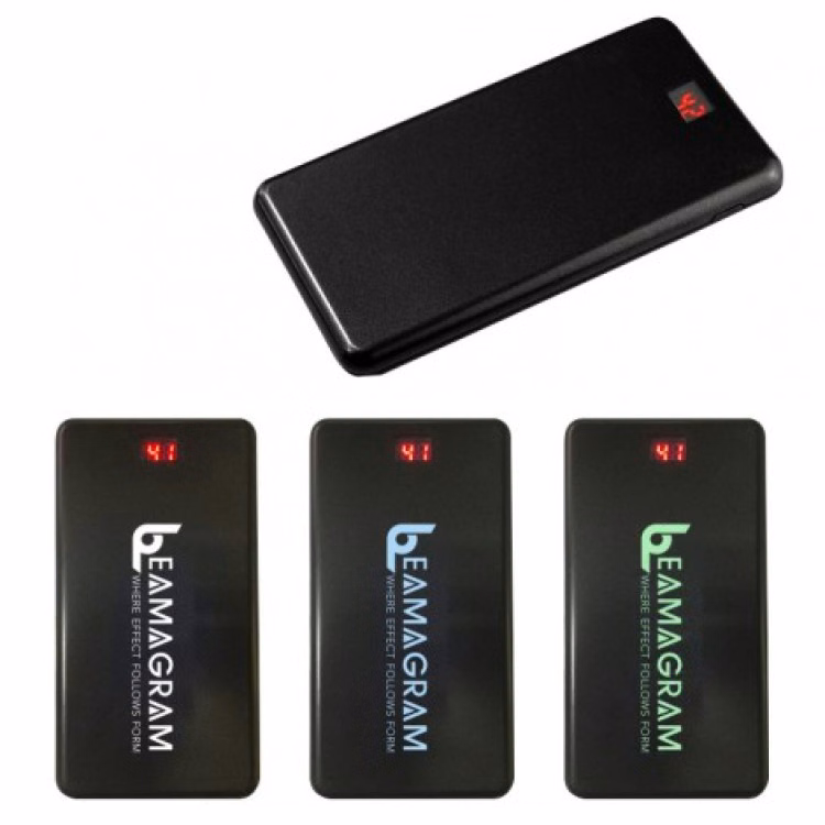 5000mAh Slim Power Bank With Light Up Logo And Digital Power Level Indicator
