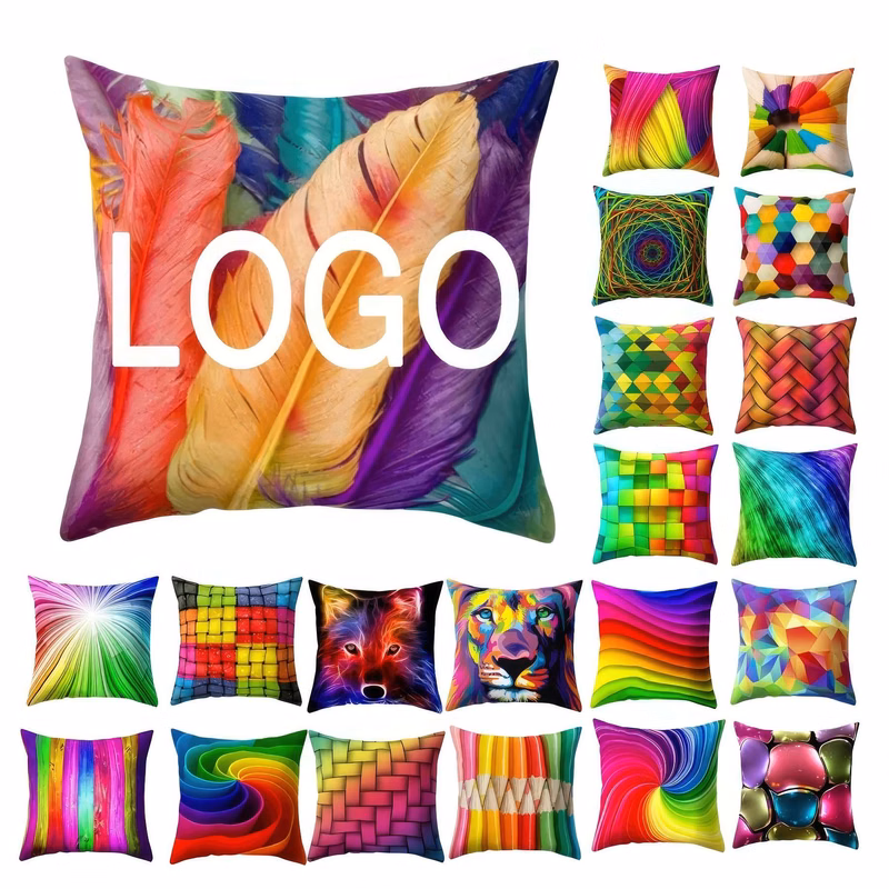 Custom Colorful Printing Pillowcases & Home Sofa Decoration