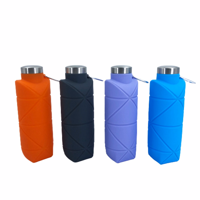 24 oz Collapsible Silicone Sports Water Bottle