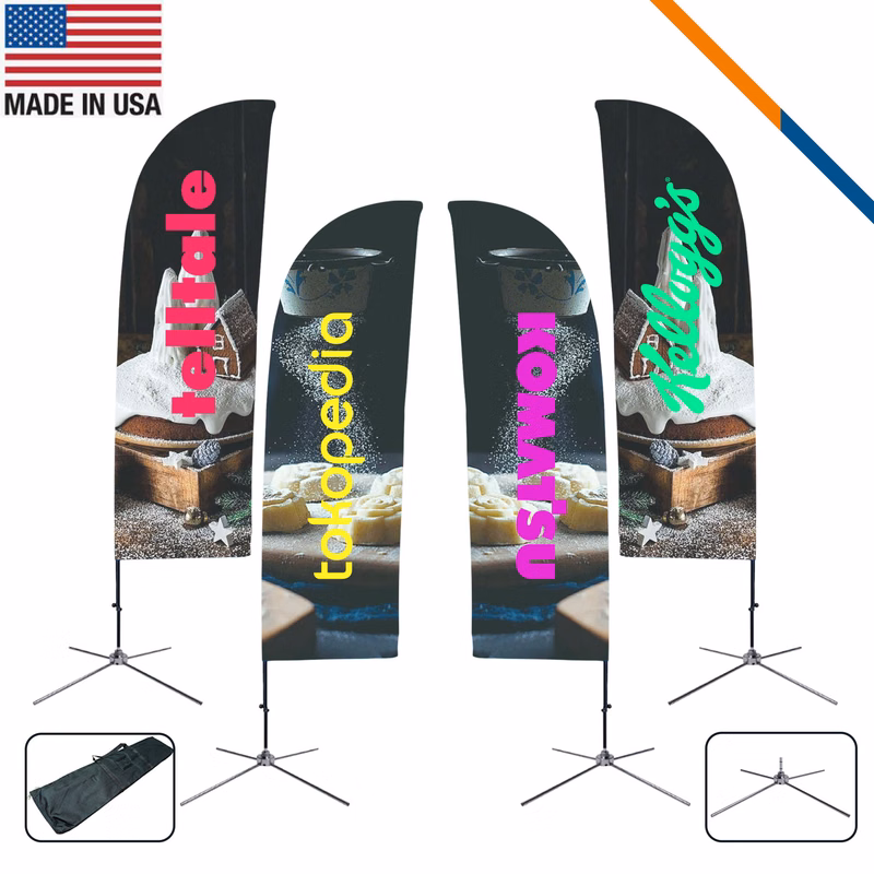 9' Hervie Double-Sided Straight Flag