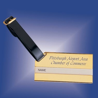 SOLID BRASS LUGGAGE TAG