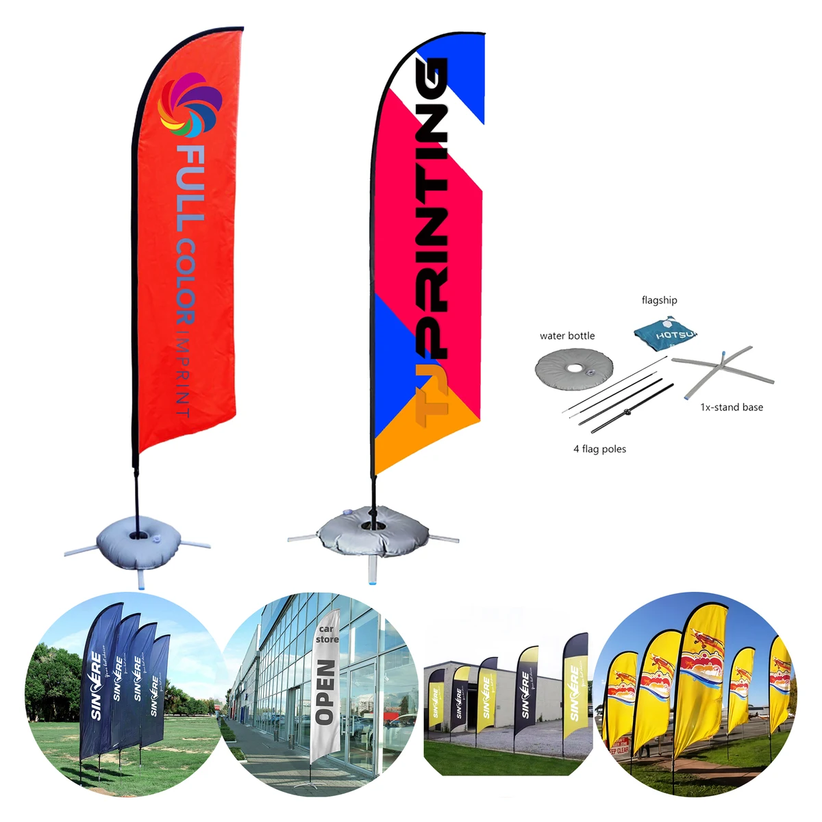 MOQ 5pcs Durable Advertising Flag Set 1