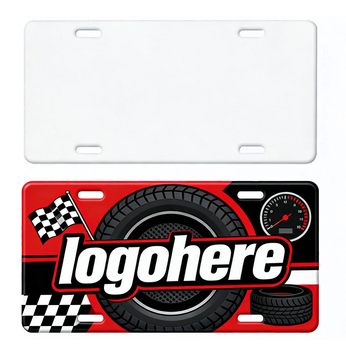 Personalized Universal Aluminum Car Tag 1