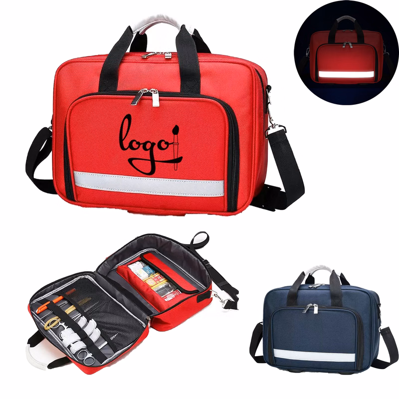 Custom Emergency Medical Bag with Reflective Strip