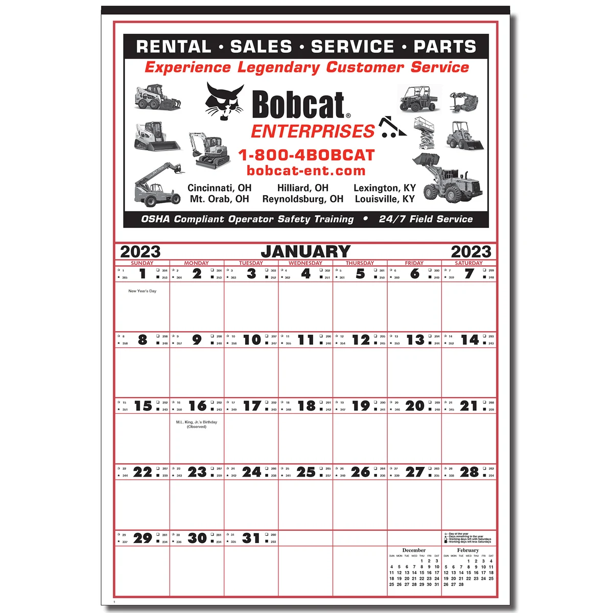 Mini Wall Memo Block Calendar 1