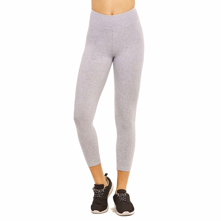 Women's Cotton Leggings - Medium Heather Gray