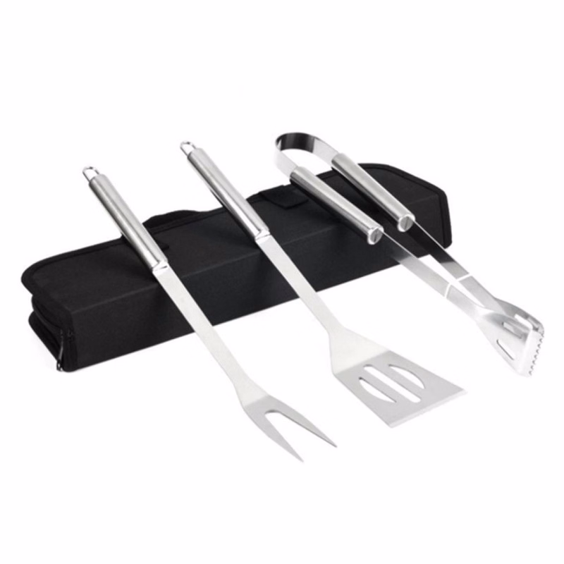 3-Piece Stainless Steel Bbq Grill Tools Set