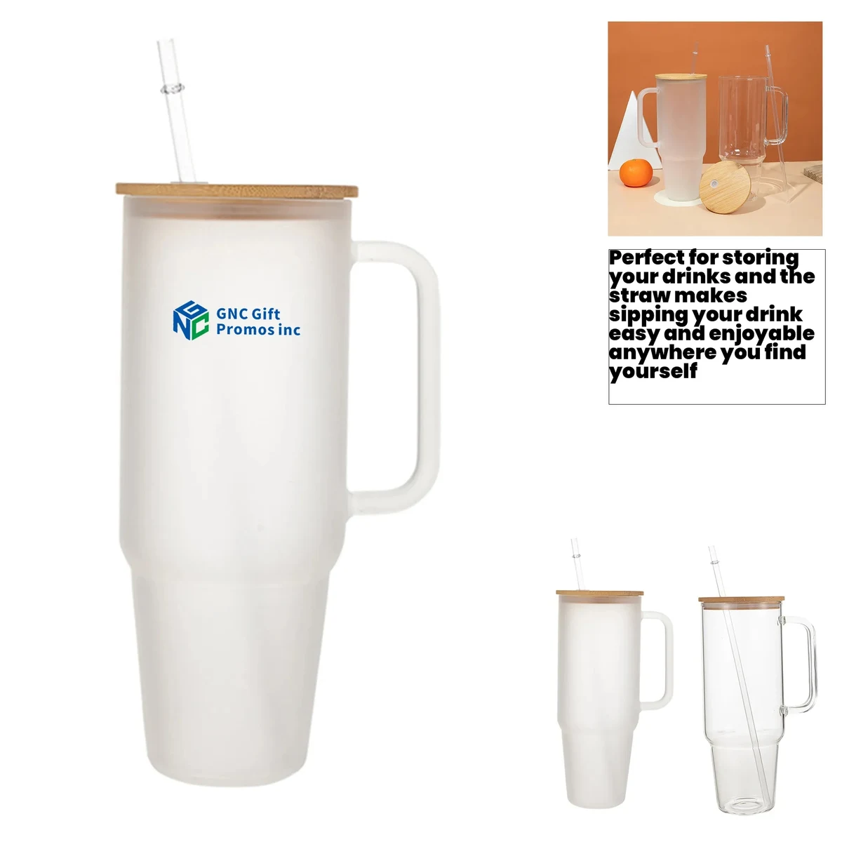 40oz Glass Car Water Bottle 1