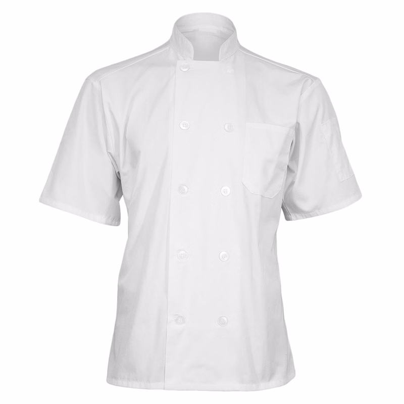 Mesh Back Chef Coat with Short Sleeves (BLANK)