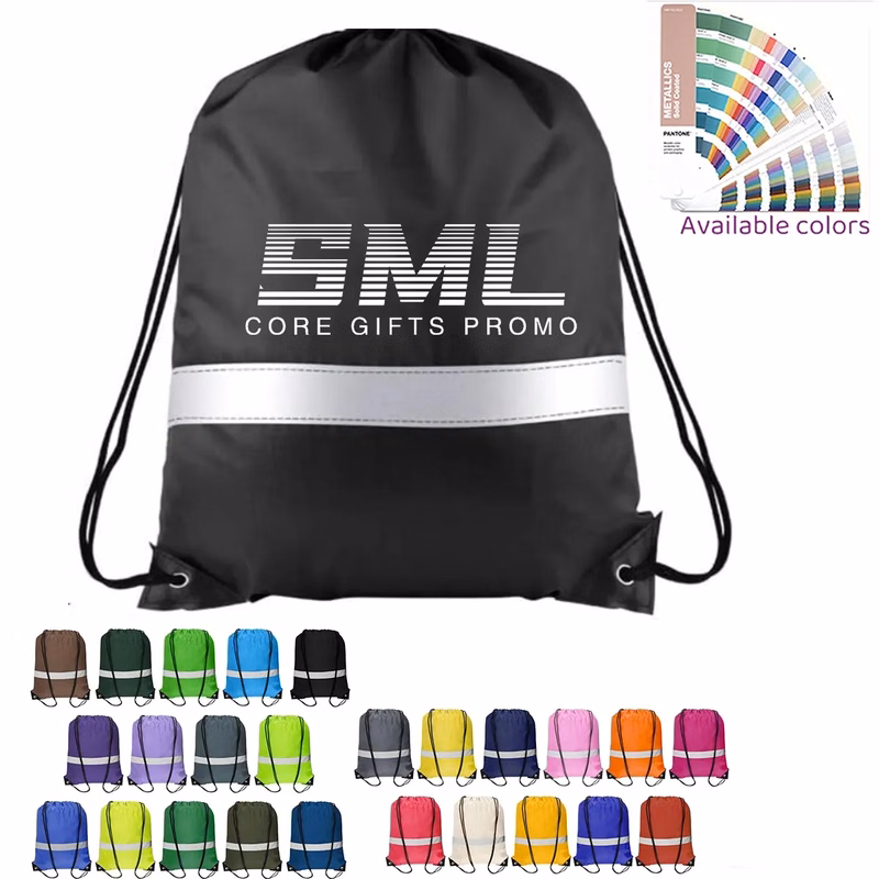 Custom Reflective Sports Drawstring Backpack