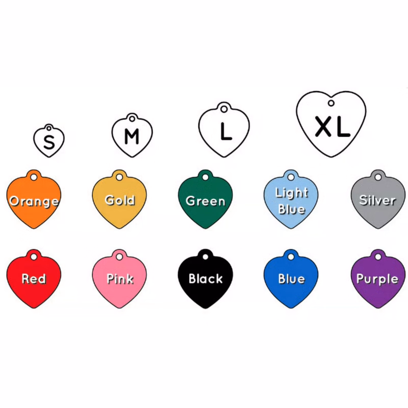 Hearts Aluminum Tag - 100% MADE IN THE USA