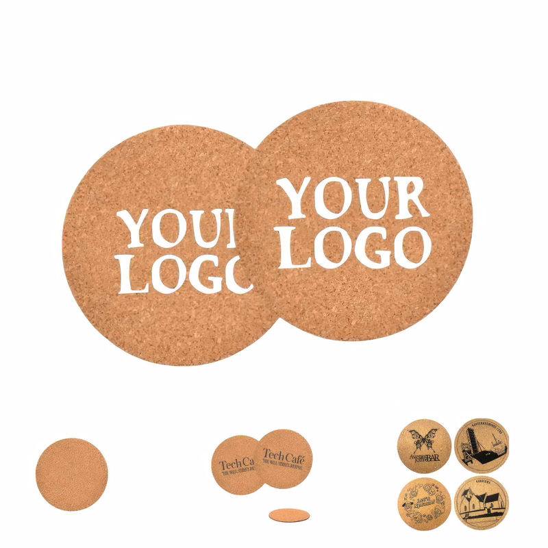 Personalized Round Cork Coaster
