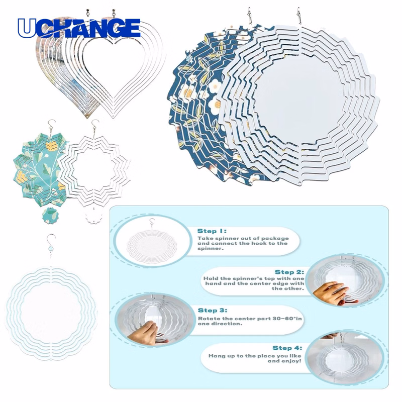 Colorful Heat Transfer Wind Chime Pendant Decor
