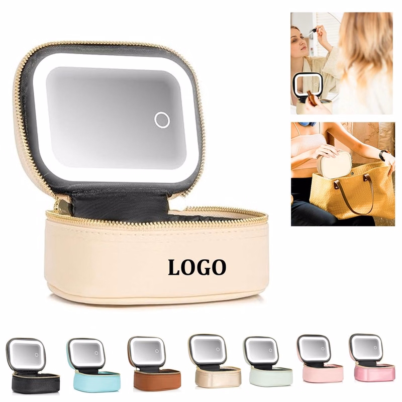 Led Mirror Makeup Bag