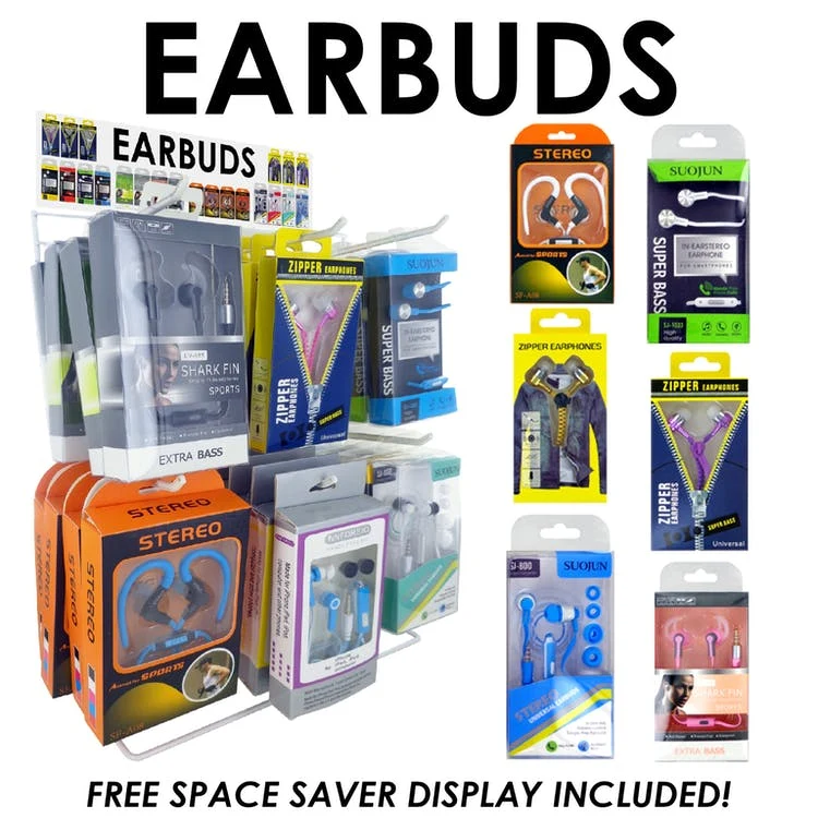 Assorted Style Earbuds - 36 Count 1