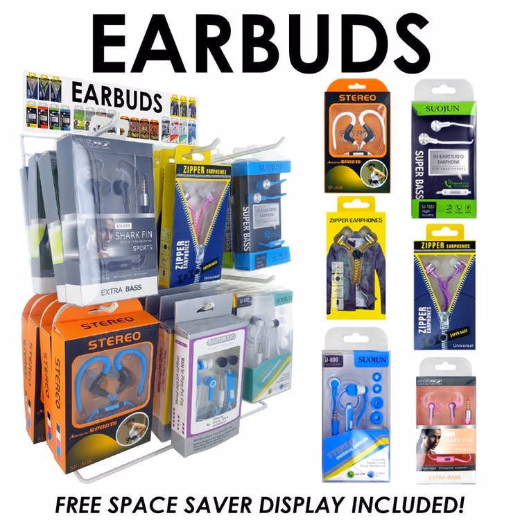 Assorted Style Earbuds - 36 Count