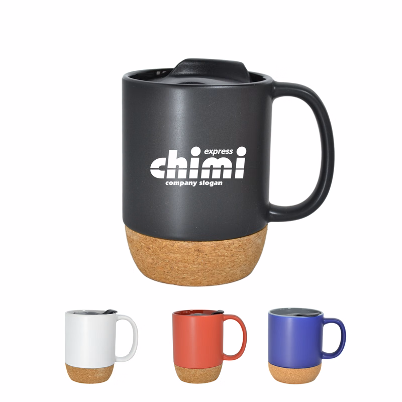 13 Oz Coffee Mug Cup with Insulated Cork Bottom