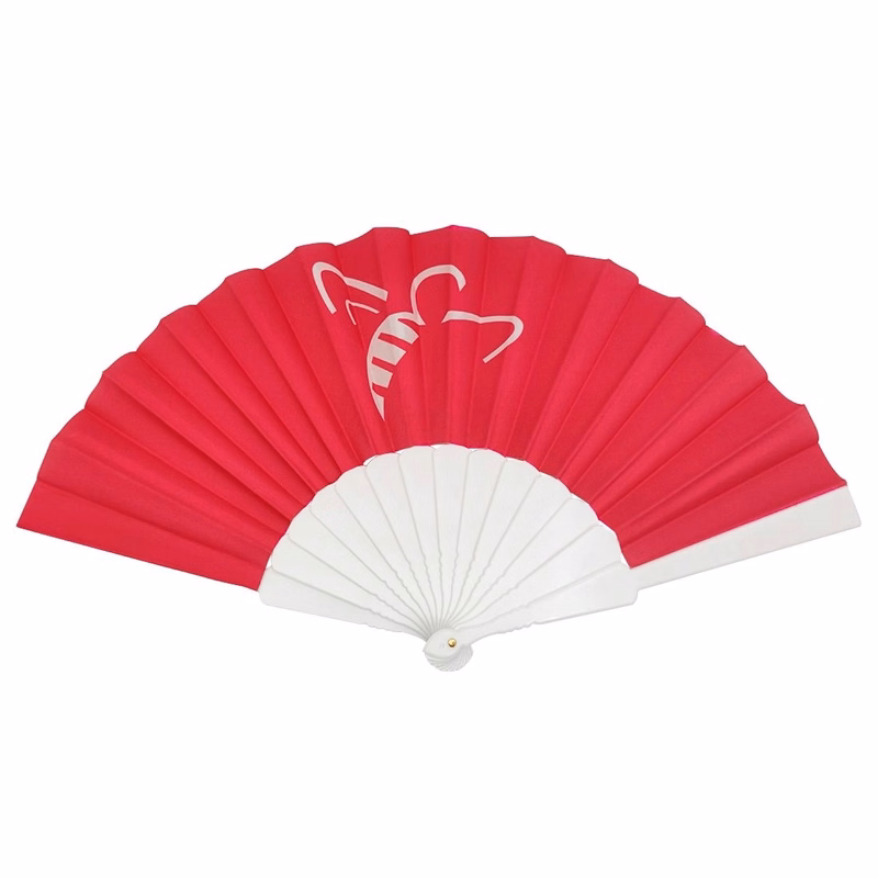 7"Plastic Frame Crafted Folding Paper Fan