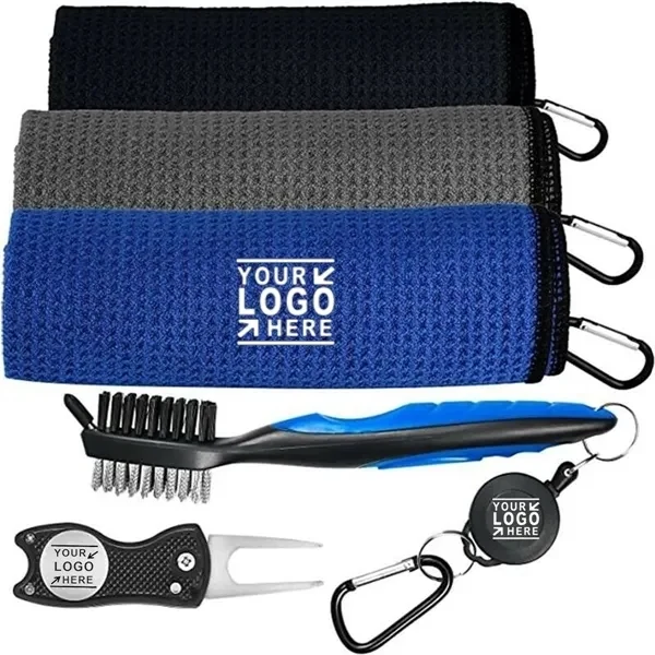 3 Pieces Golf Towels Cleaning Kit 1