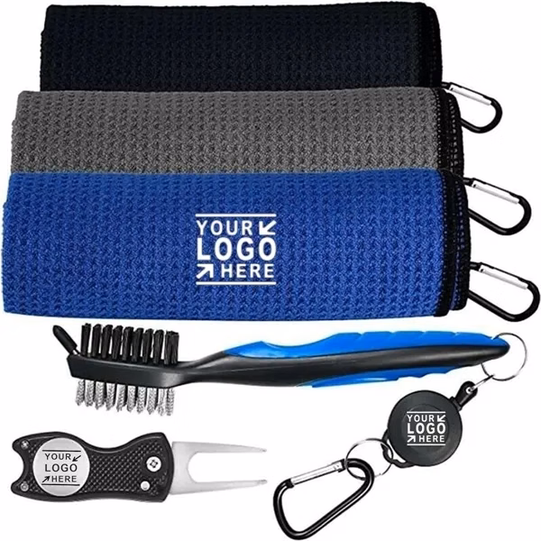 3 Pieces Golf Towels Cleaning Kit