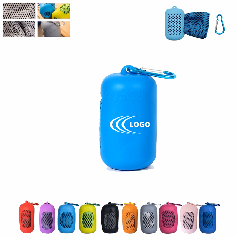 Quick Dry Polyester Towel With Carabiner Clip