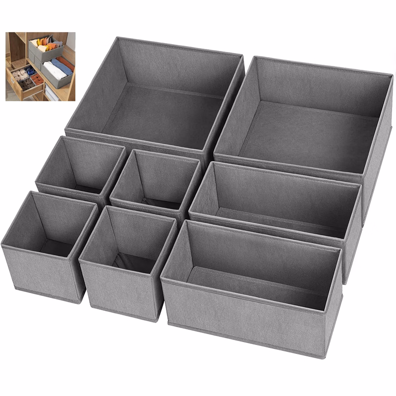 8 Pack Underwear Drawer Organizer