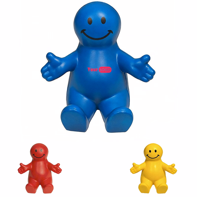 PU Smiley Face Phone Holder and Squeeze Toy