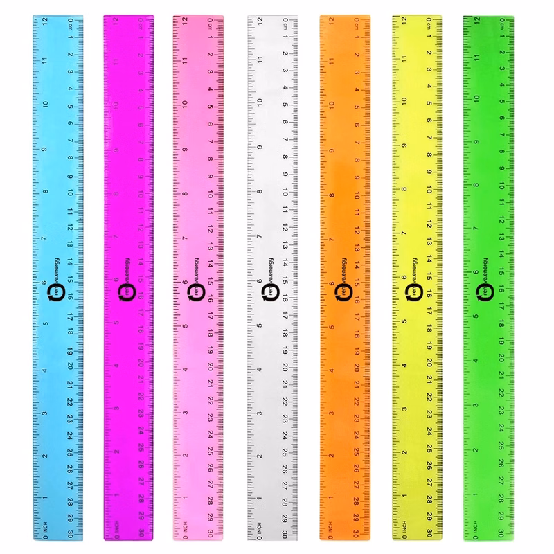 12" Color Transparent Plastic Ruler