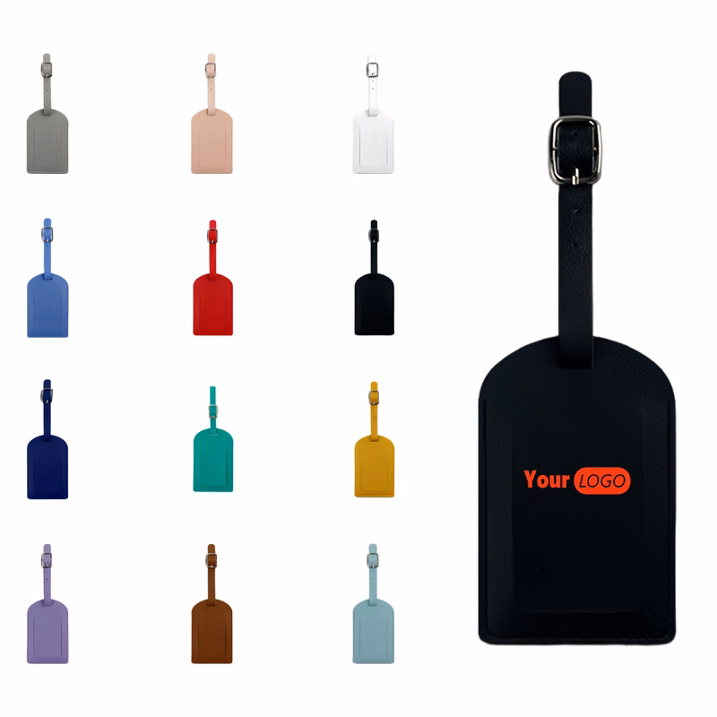 Minimalist PU Leather Boarding Luggage Tag
