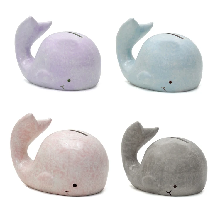 Whale - Unique Mini Hand Painted Ceramic Bank 1