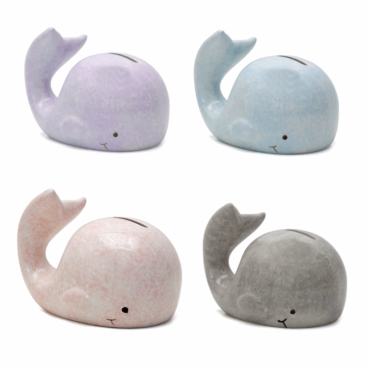 Whale - Unique Mini Hand Painted Ceramic Bank